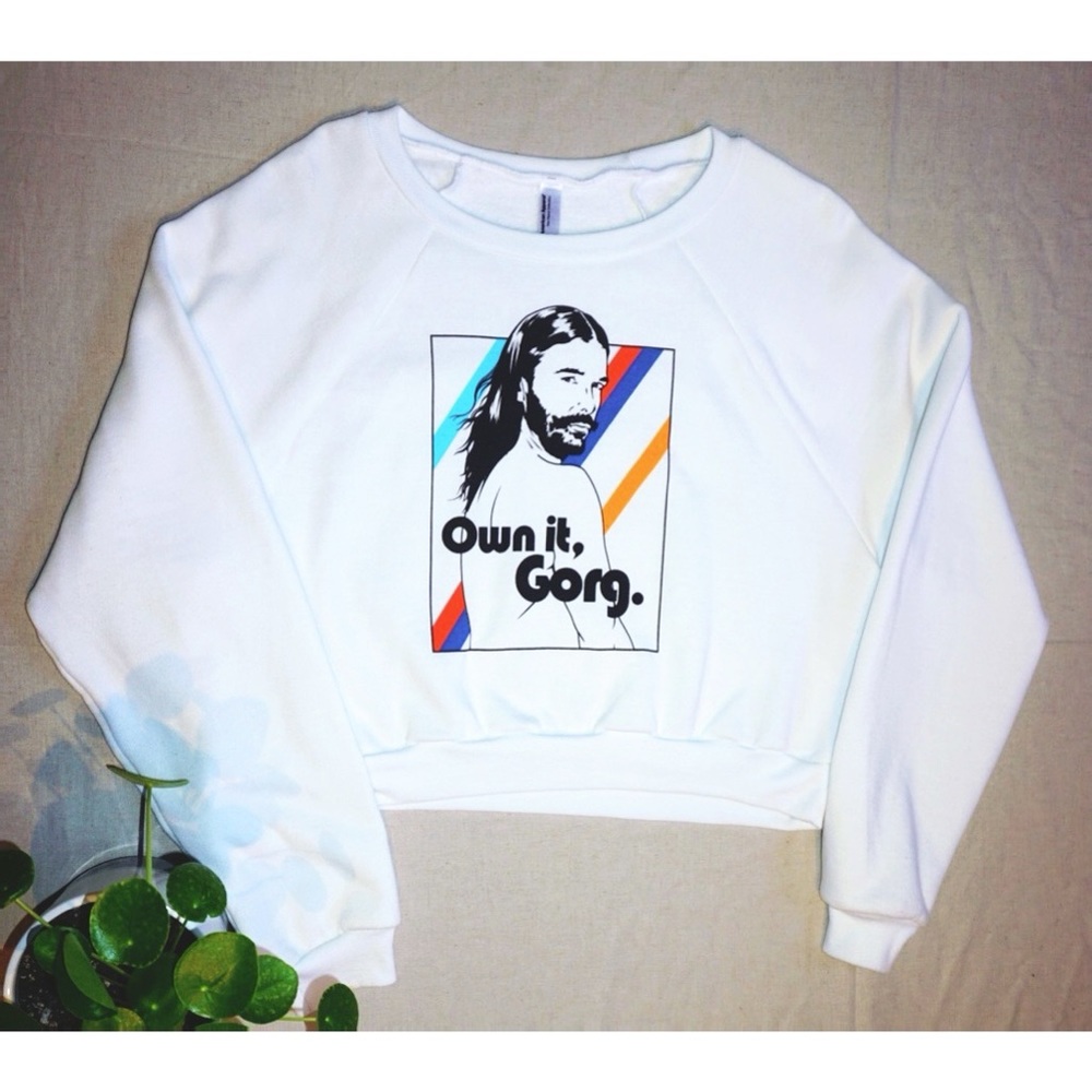 Jonathan Van Ness Own It Gorg Cropped Sweatshirt